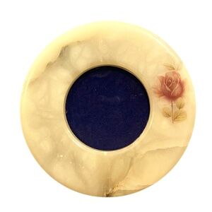 Vintage Alabaster Marble Photo Frame by Scaglione, 1970s